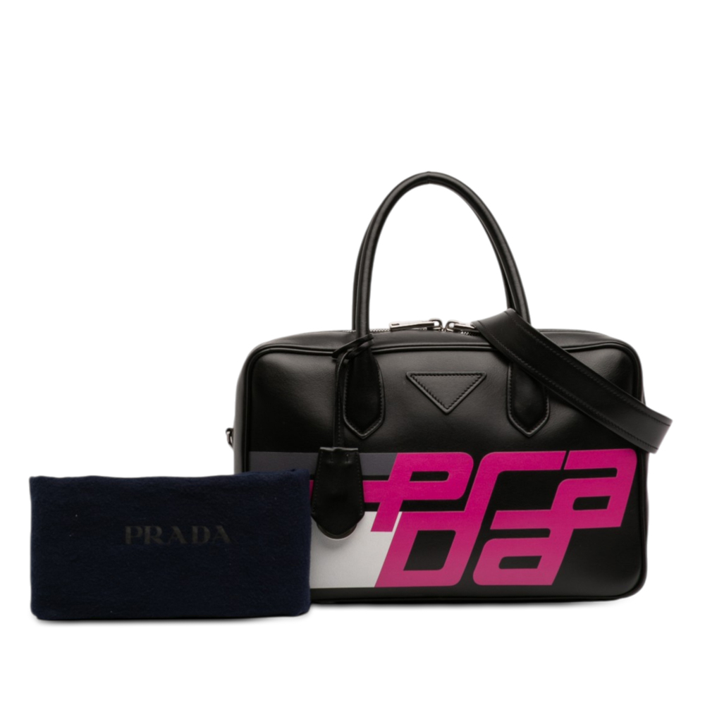 Pre-Loved Prada City Calf Racing Satchel - Picture 12 of 12